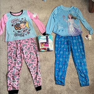 Girls Pajamas, Frozen, Princess, and JoJo Pajama Sets Size 10 & 10/12